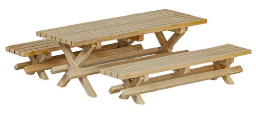 Table pique nique bois - pique-nique,